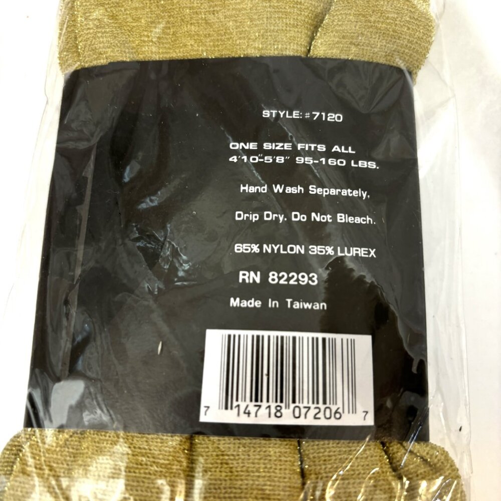 Leg Avenue Gold Sparkle Lurex Fashion Tights #7120 - Picture 8 of 9